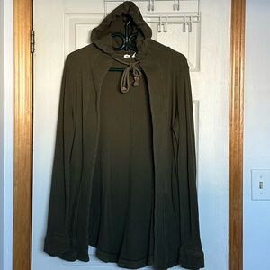 Ladies Large Tentree Waffle Hooded Cardigan